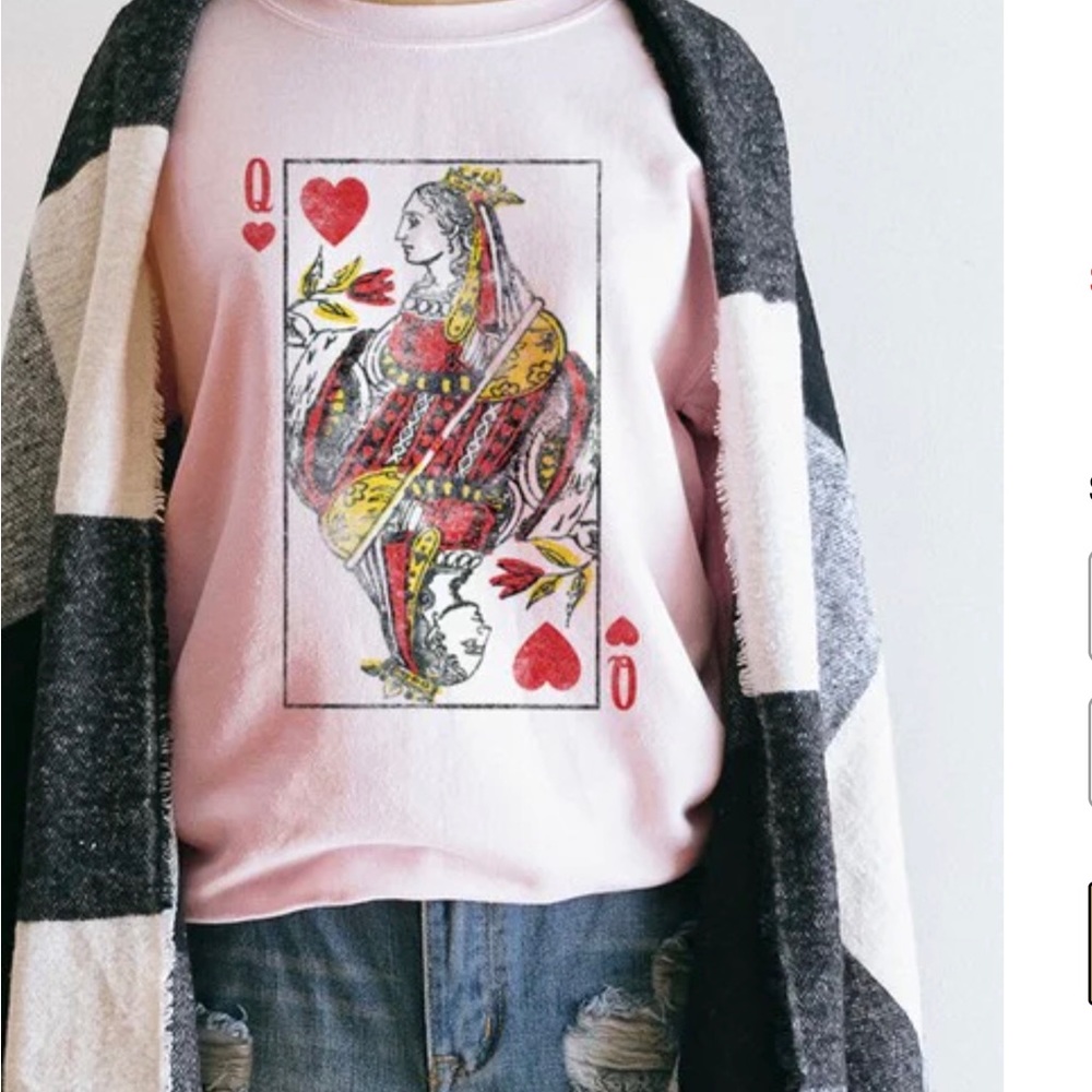 Fleece Queen of Heart sweatshirt